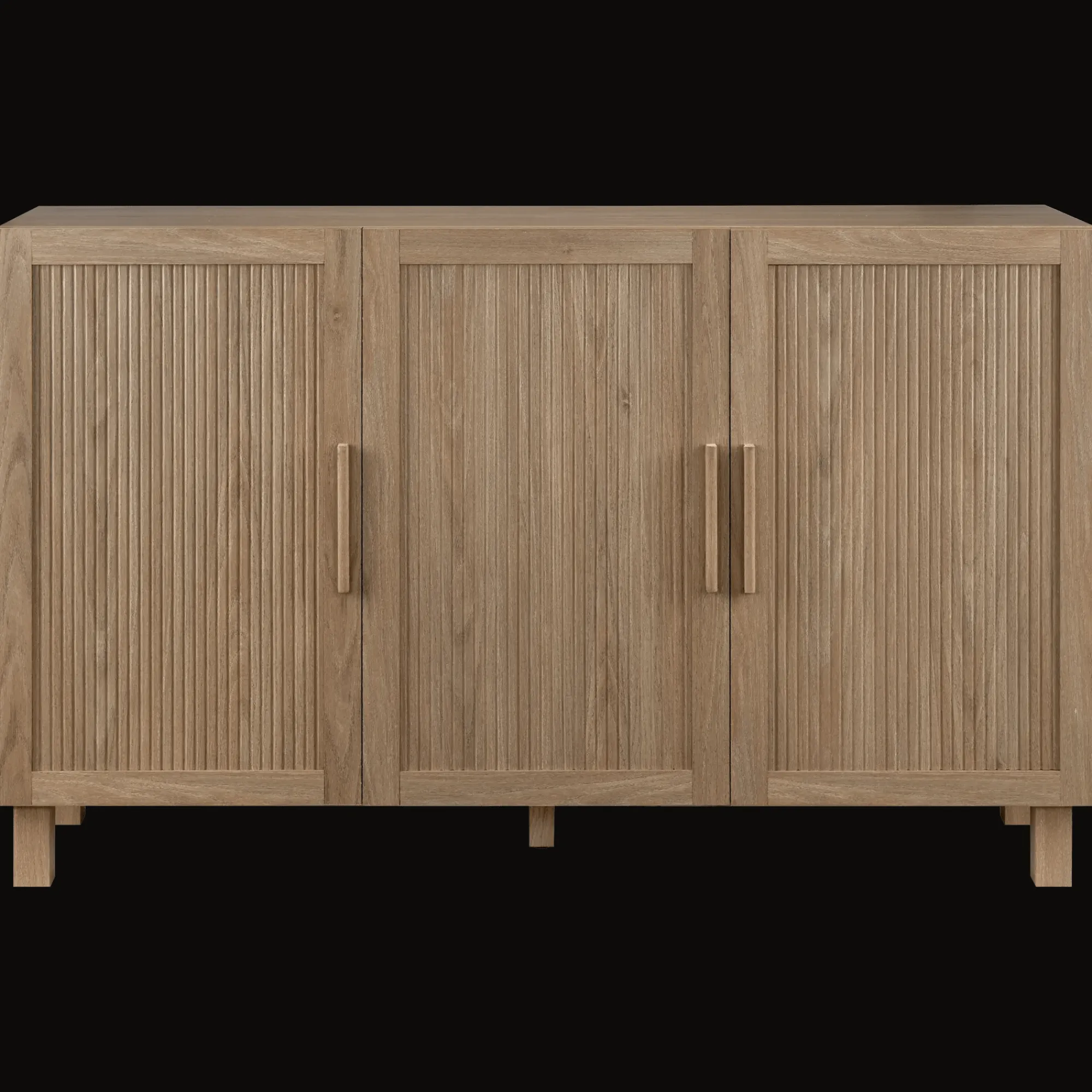 Best Bouclair 3 Door Wood Veneer Buffet