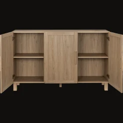 Best Bouclair 3 Door Wood Veneer Buffet