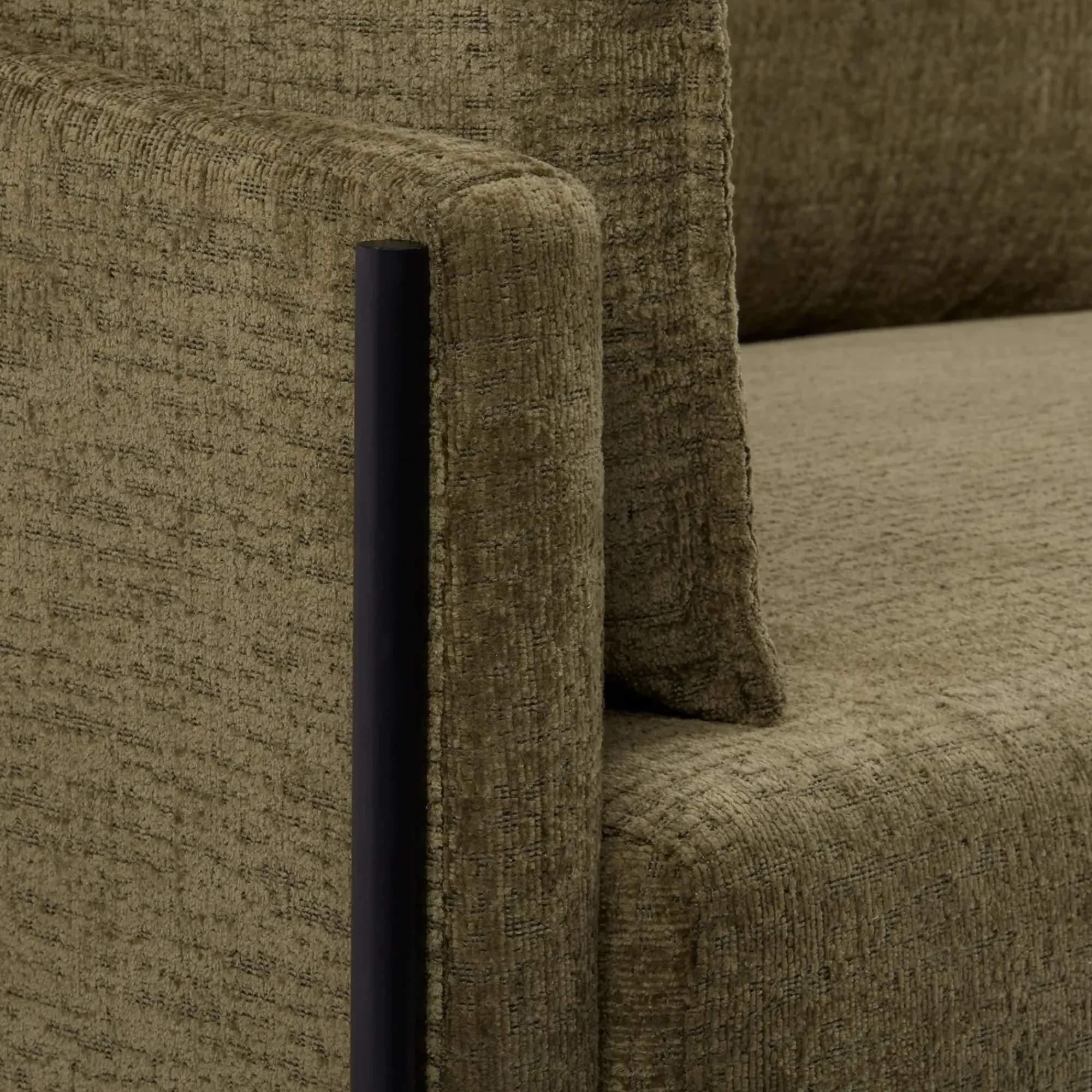 Online Bouclair 3 Seat Green Sofa