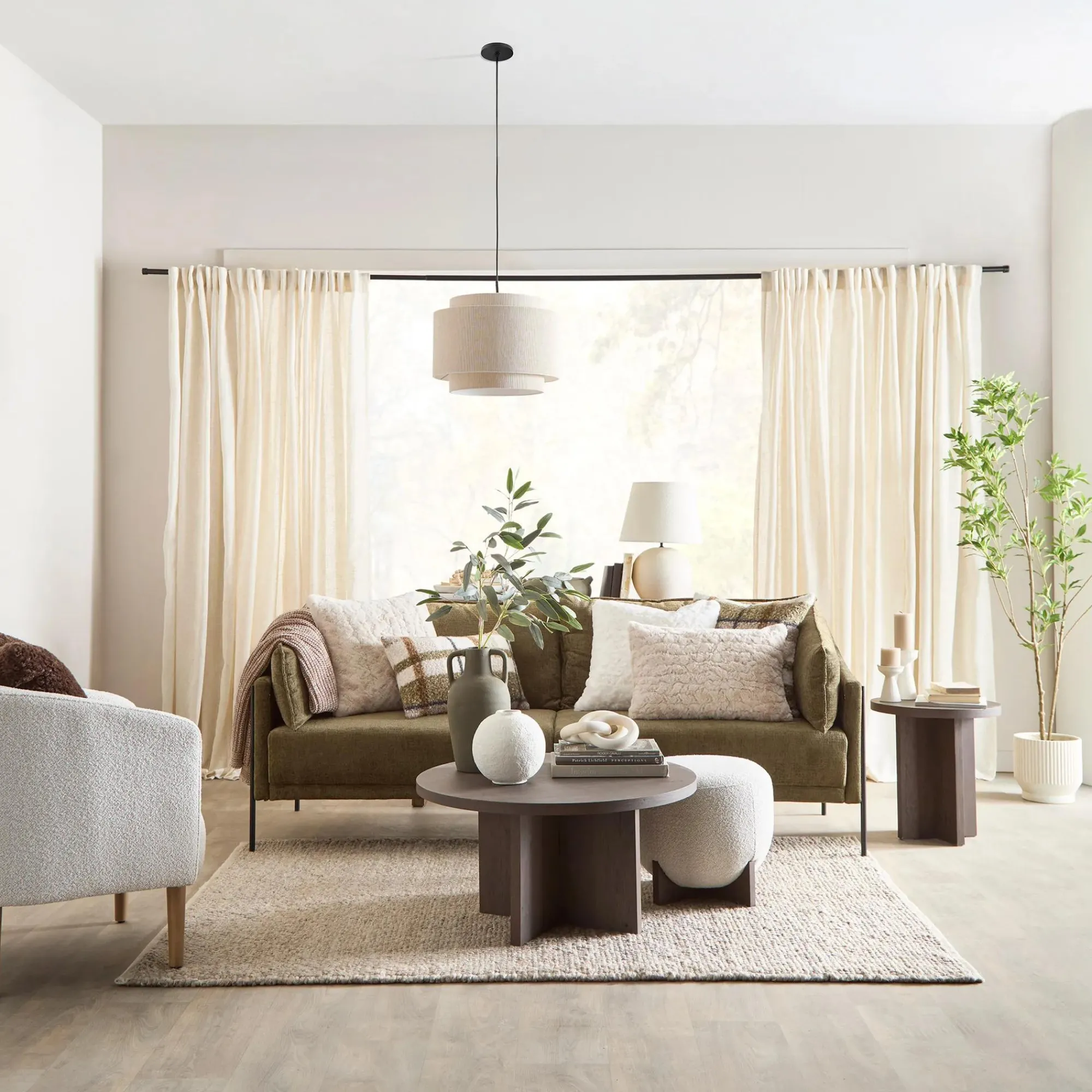 Online Bouclair 3 Seat Green Sofa