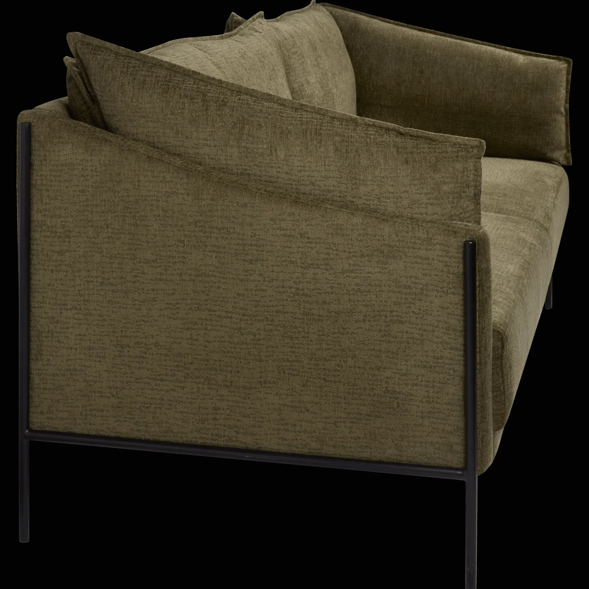 Online Bouclair 3 Seat Green Sofa