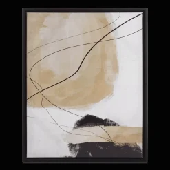 Hot Bouclair Abstract Blush Wave Framed Canvas