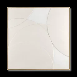 Best Bouclair Abstract Tone-on-Tone Circles Framed Art