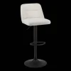 Outlet Bouclair Adjustable Fabric and Metal Barstool