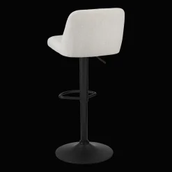 Outlet Bouclair Adjustable Fabric and Metal Barstool