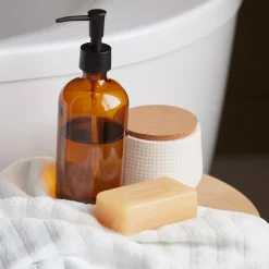 Online Bouclair Amber Glass Soap Dispenser