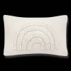 New Bouclair Anya Beige Tufted Rainbow Lumbar Throw Pillow