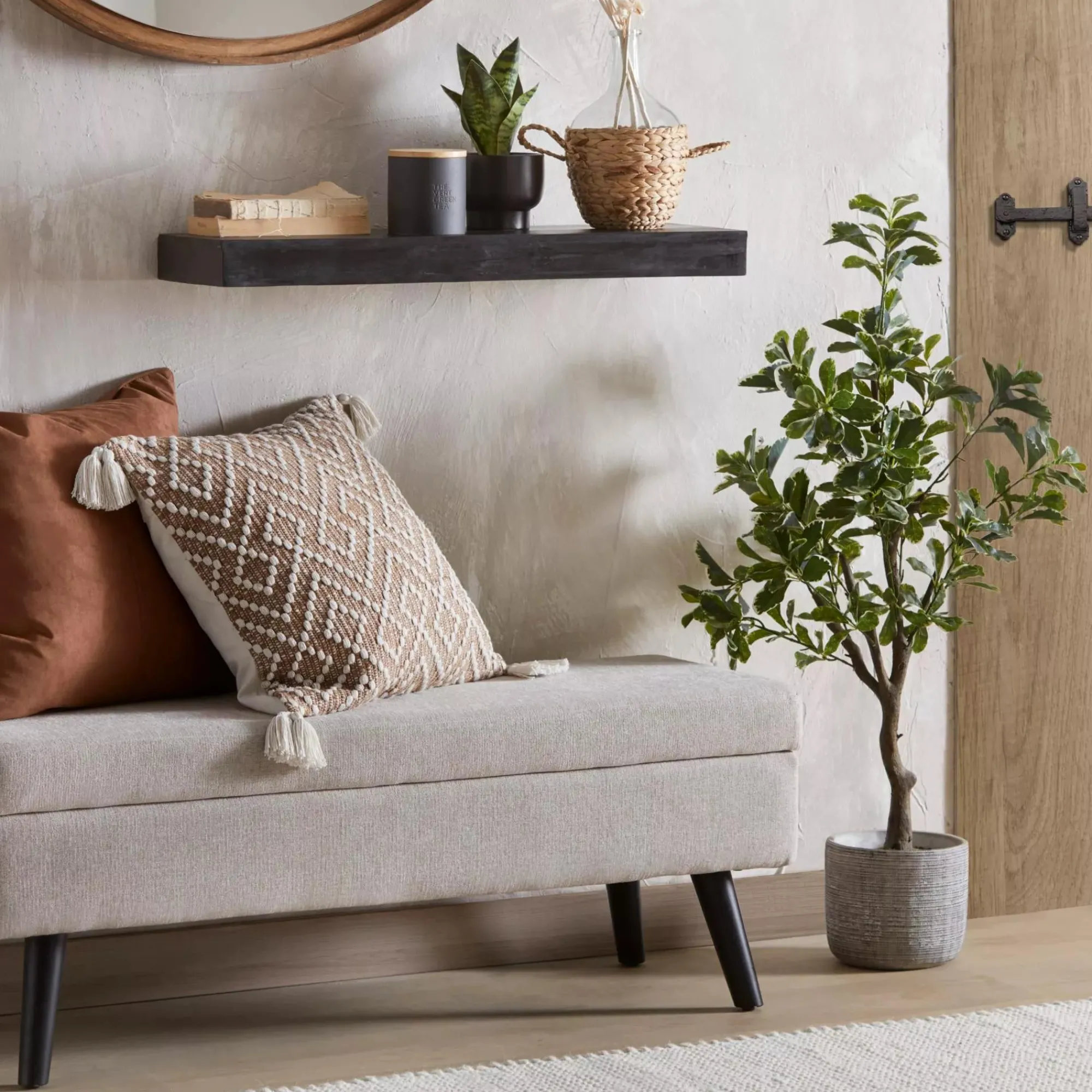 Hot Bouclair Artificial Plant in Black Matte Ceramic Pot