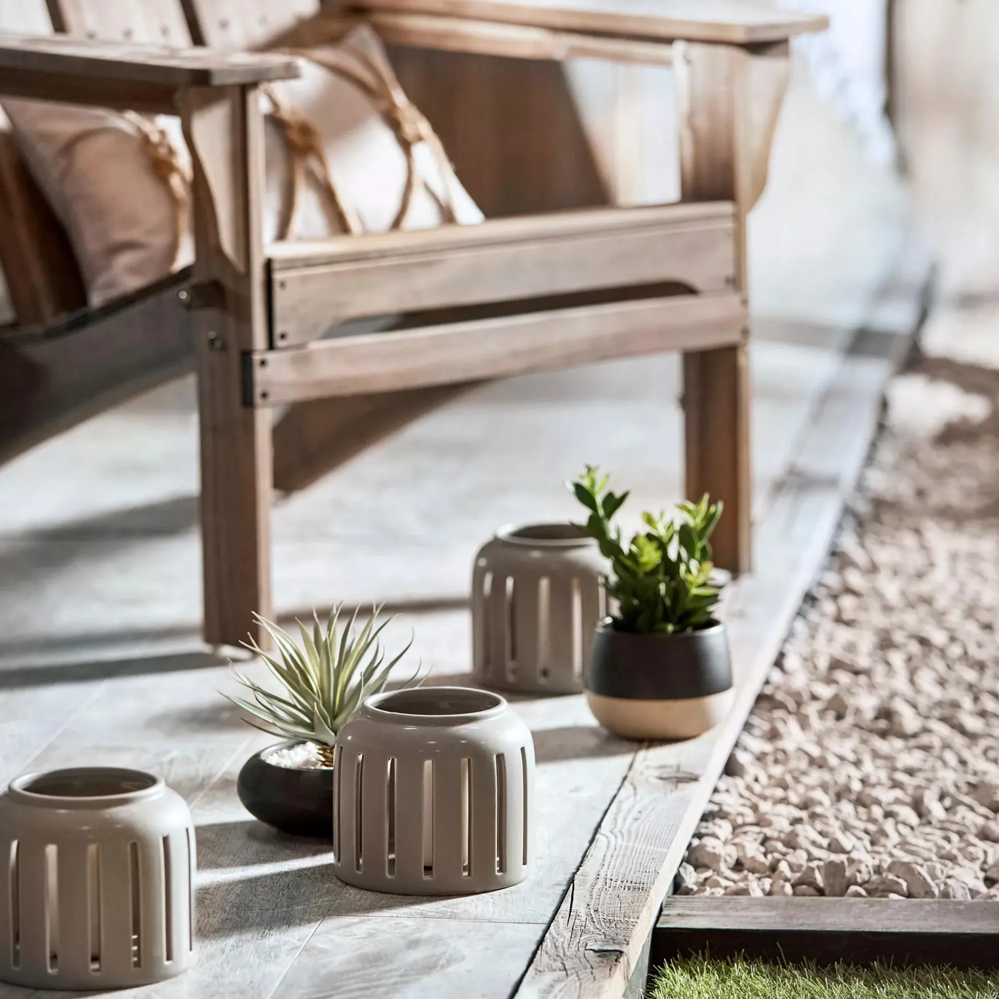 Hot Bouclair Artificial Plant in Colour-Block Pot