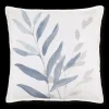 Discount Bouclair Auriel Blue & Beige Flora Decorative Pillow
