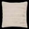 Discount Bouclair Beige Cougar Faux Fur Throw Pillow