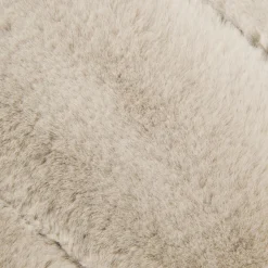 Discount Bouclair Beige Cougar Faux Fur Throw Pillow