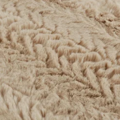 Discount Bouclair Beige Ellyn Faux Fur Throw