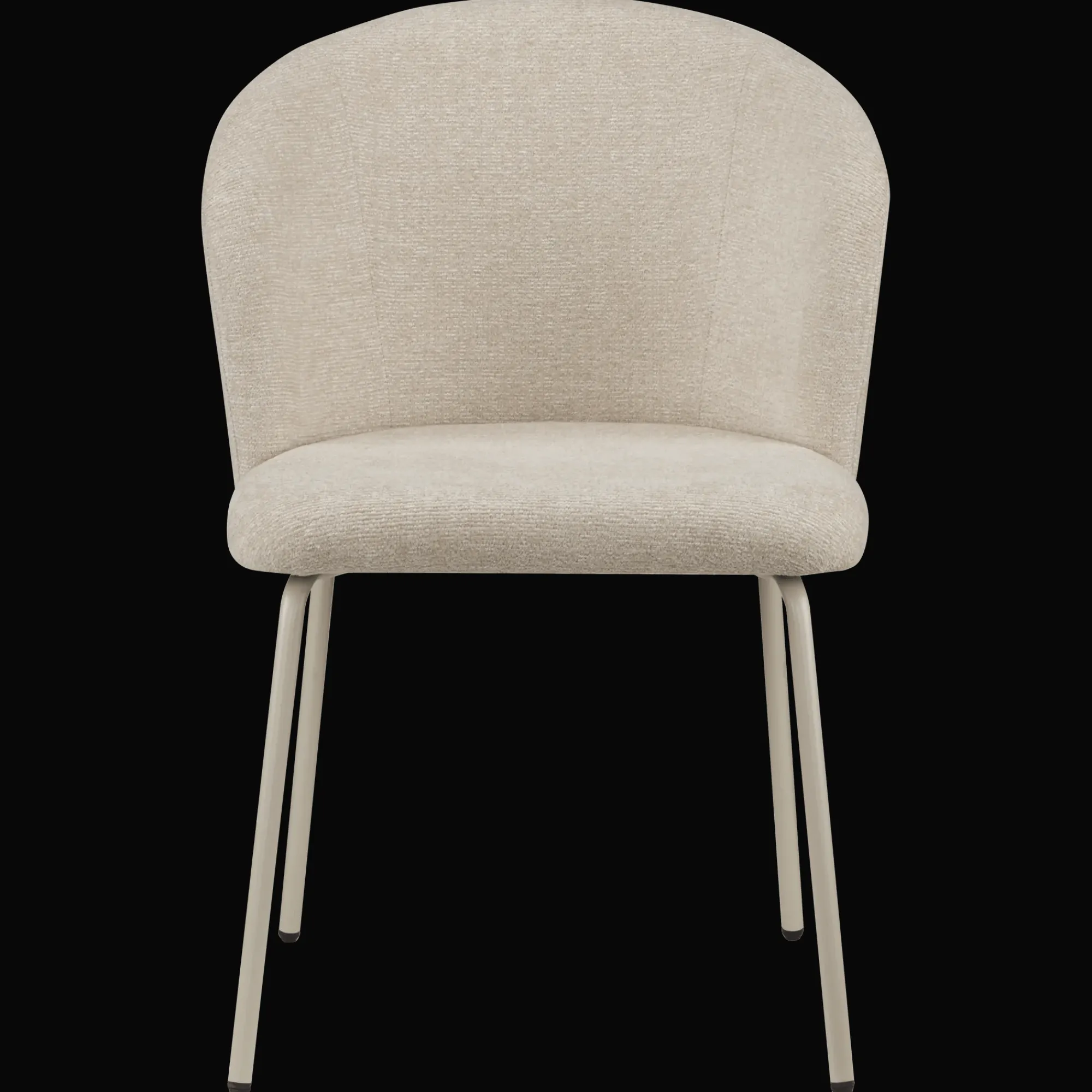 Best Bouclair Beige Fabric and Metal Dining Chair