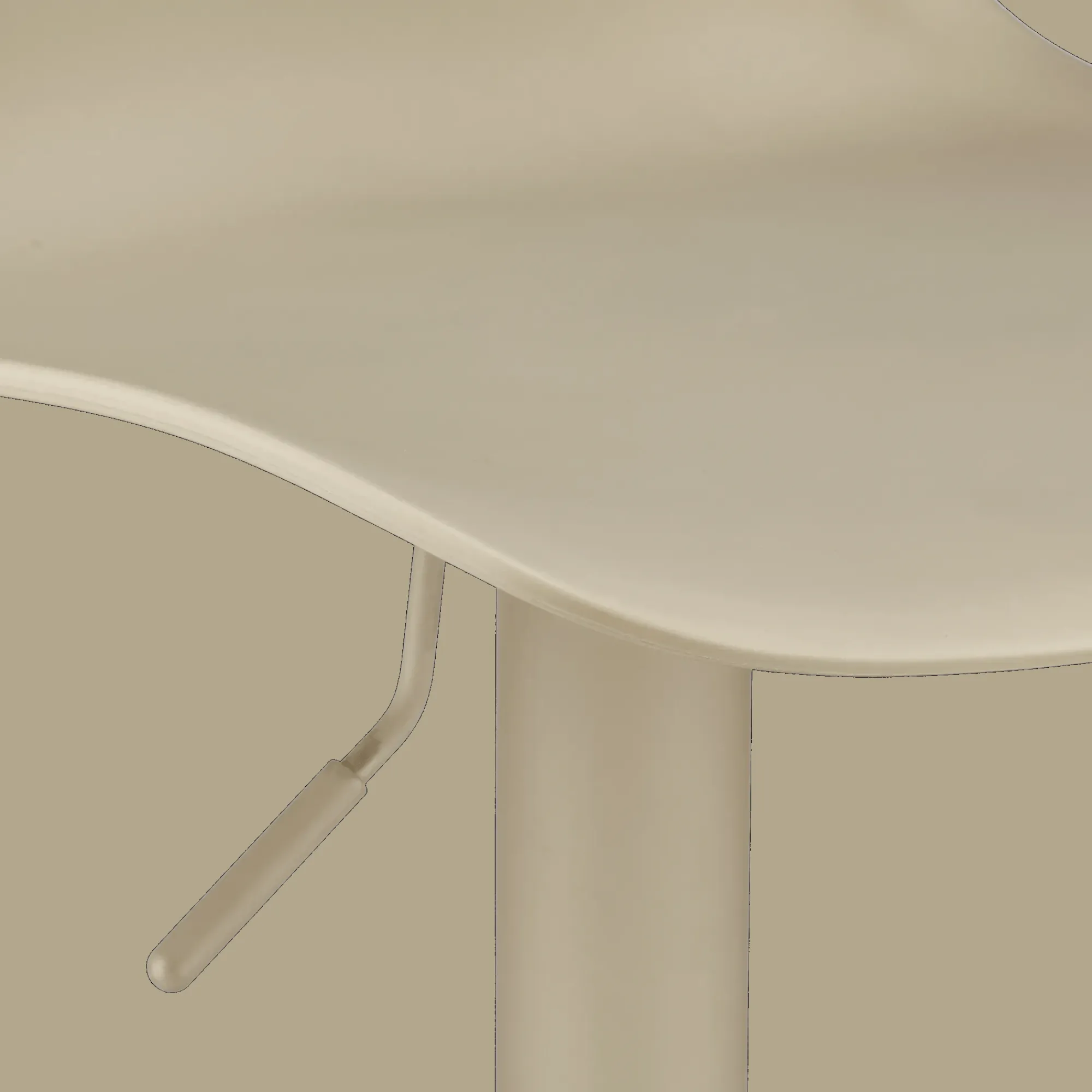 New Bouclair Beige Metal & Plastic Bar Stool