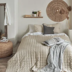 Outlet Bouclair Beige Quin Collection - 3-Piece Coverlet Set