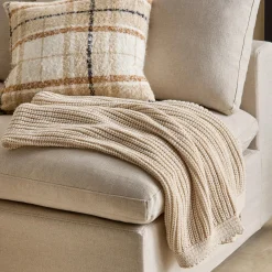 Hot Bouclair Beige Ribba Throw