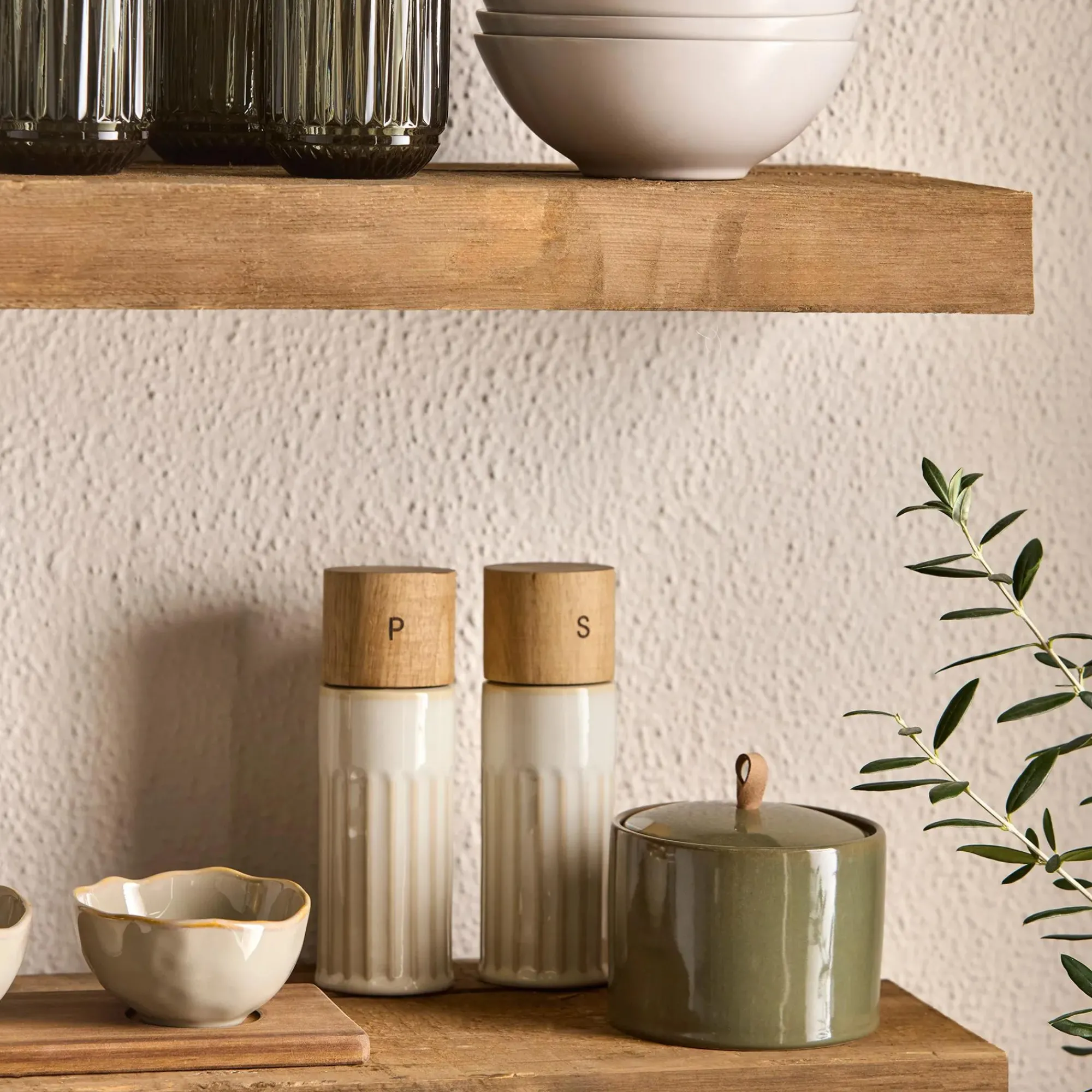 Sale Bouclair Beige Salt Grinder