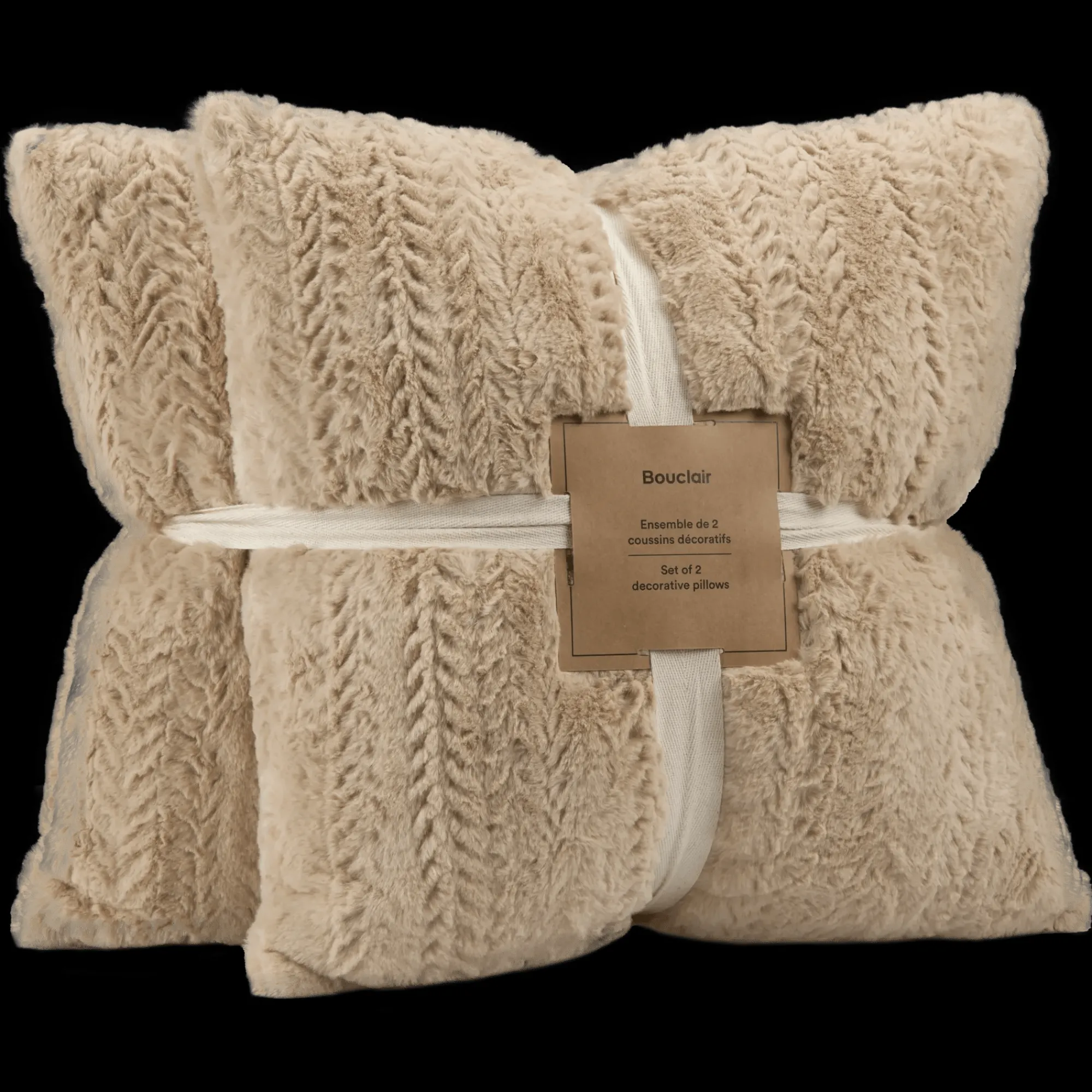 Online Bouclair Beige Set of 2 Ellyn Decorative Pillow