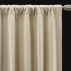Clearance Bouclair Beige Taha Rod Pocket Back Tab Blackout Curtain