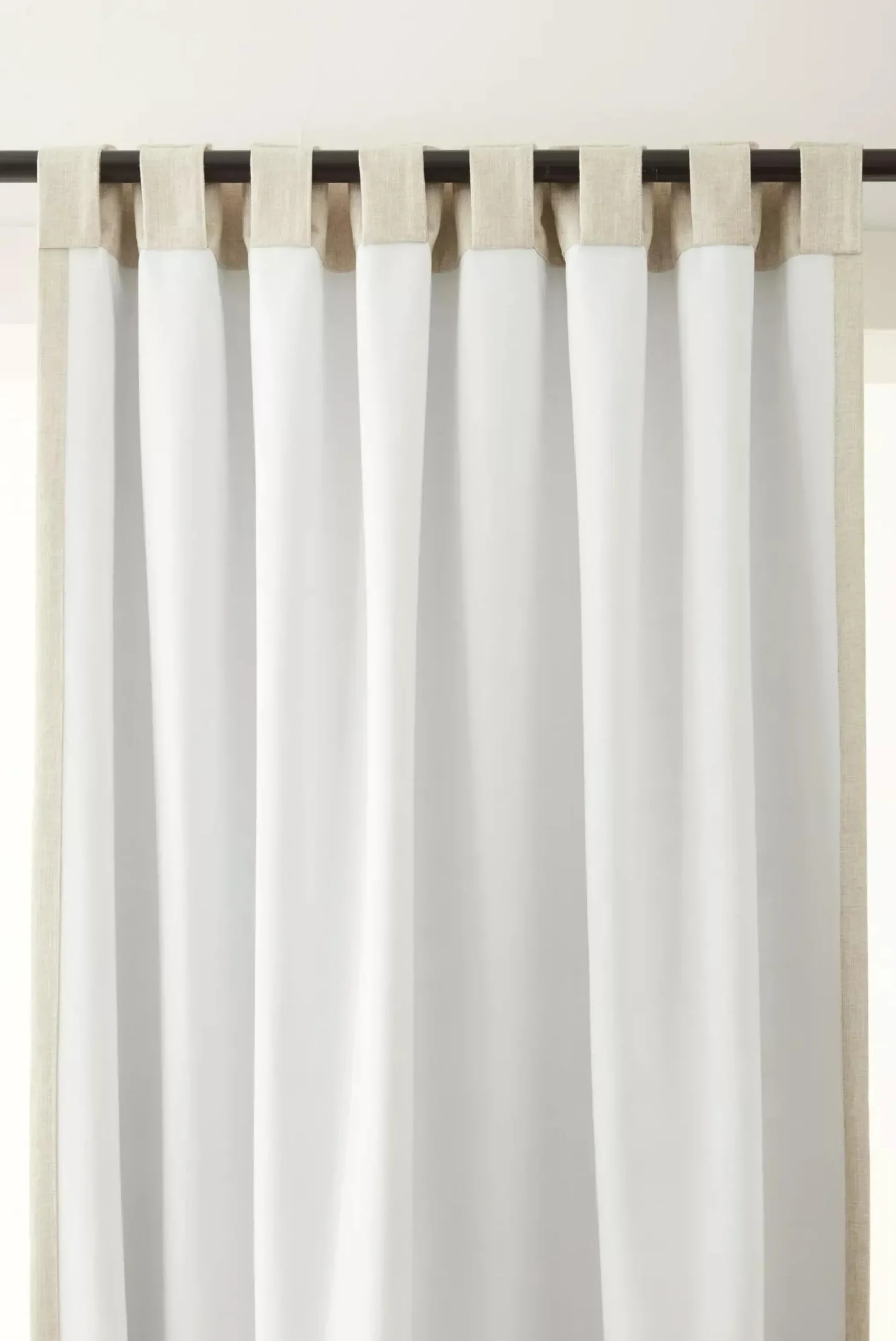 Clearance Bouclair Beige Taha Rod Pocket Back Tab Blackout Curtain