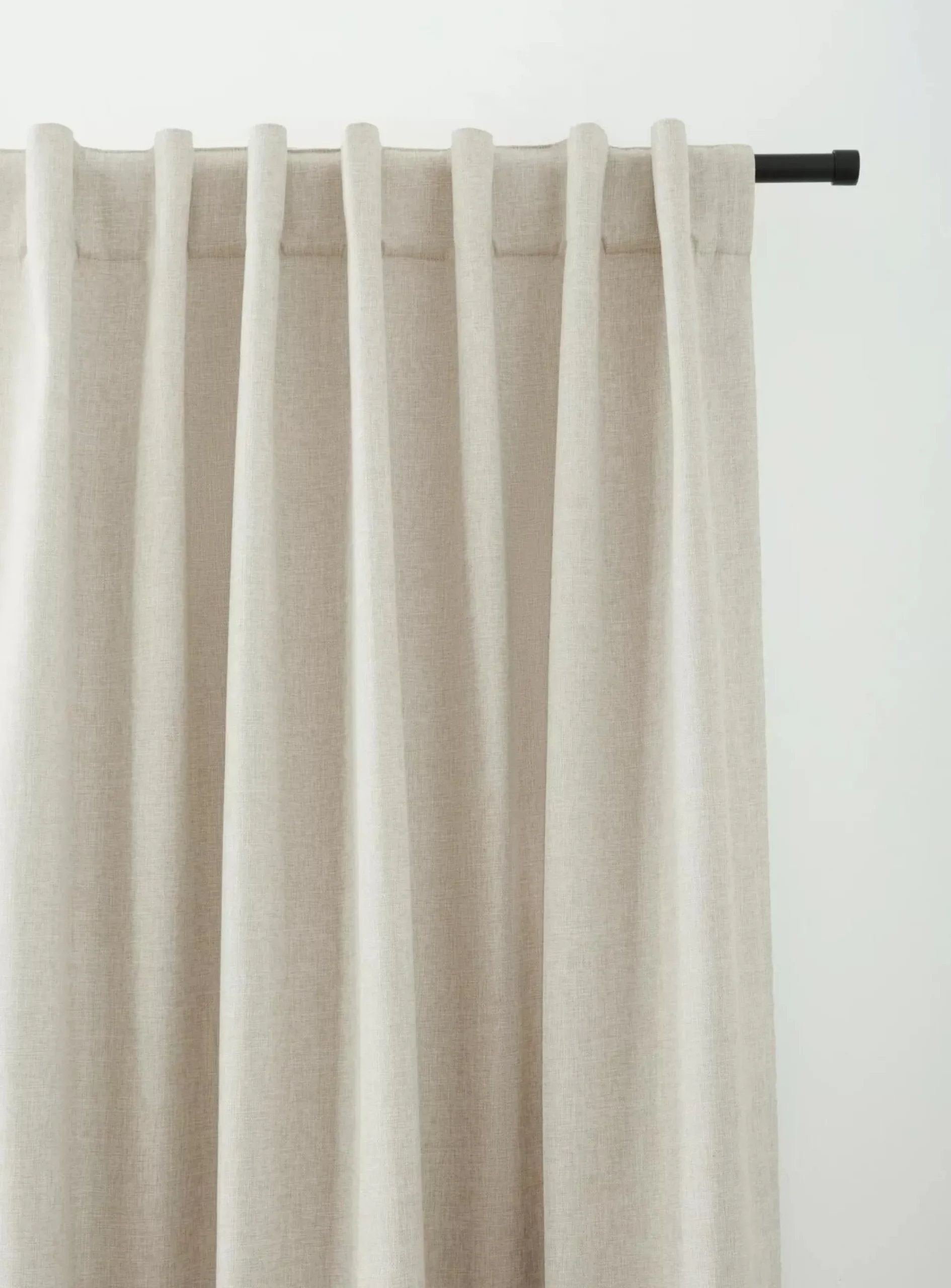 Clearance Bouclair Beige Taha Rod Pocket Back Tab Blackout Curtain