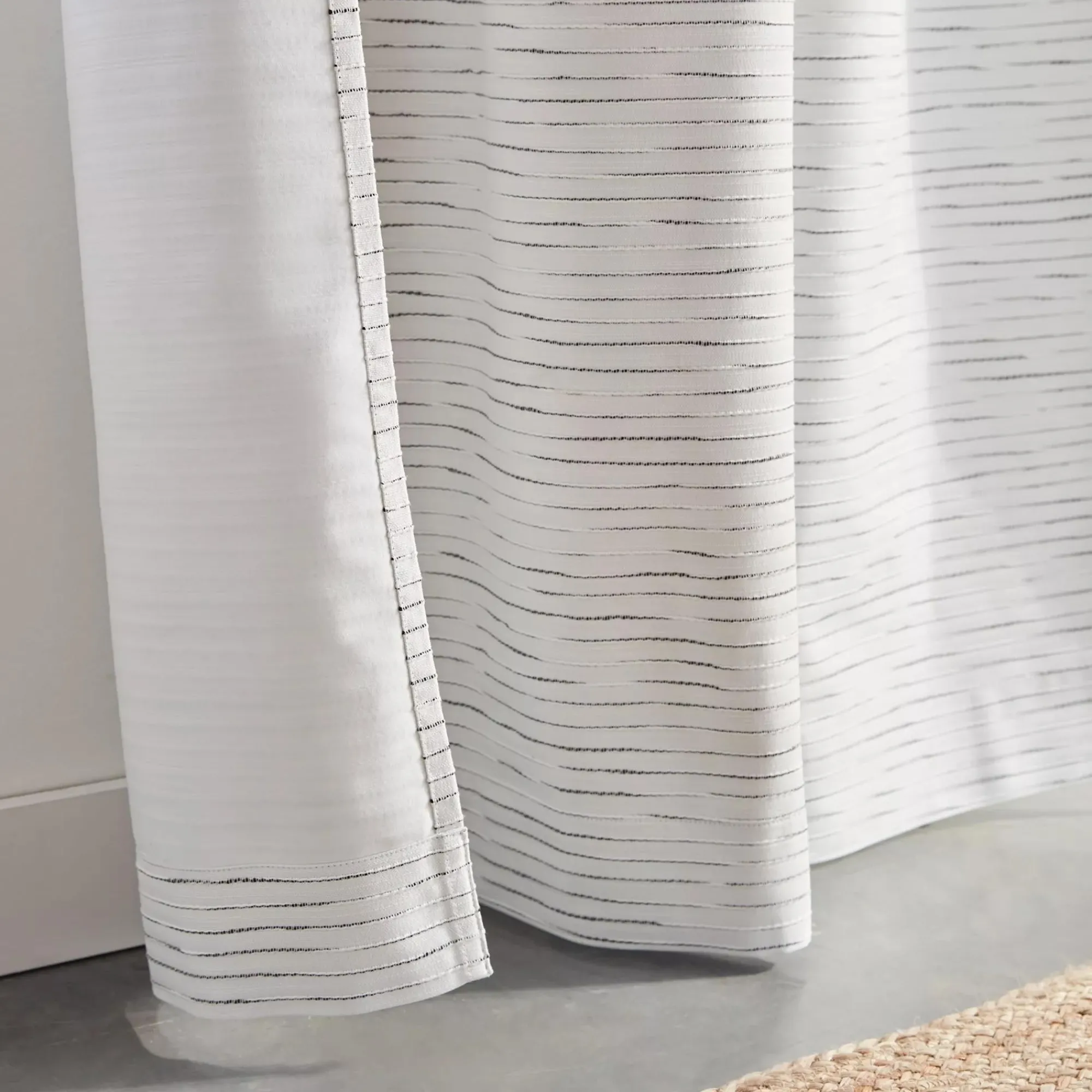 Hot Bouclair Black And White Dayni Blackout Back-Tab Curtain