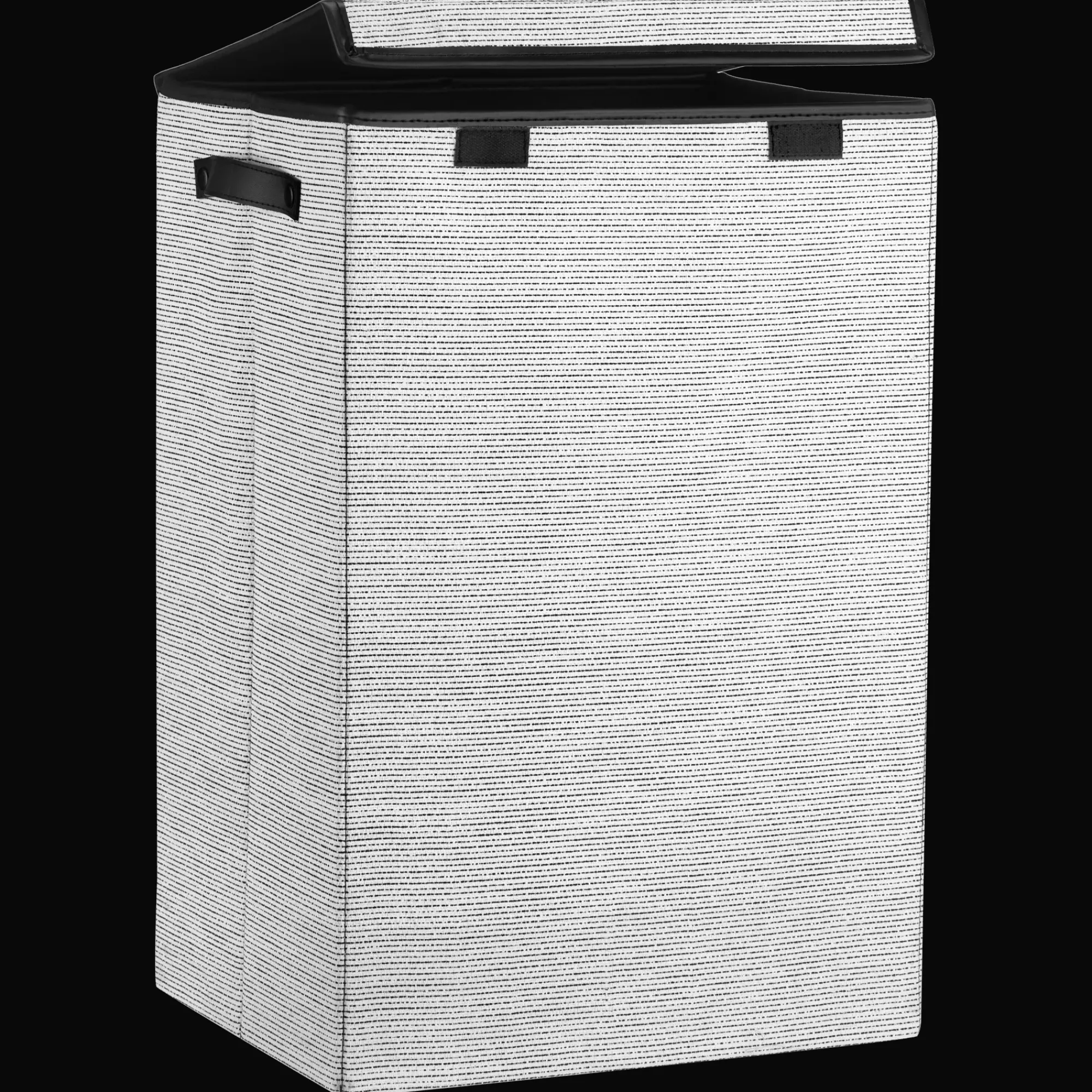 Outlet Bouclair Black And White Foldable Hamper
