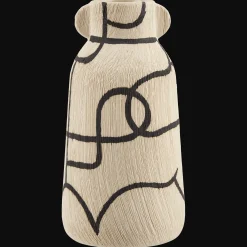 Hot Bouclair Black and White Line Art Table Vase