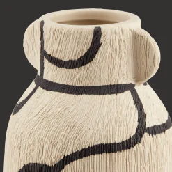Hot Bouclair Black and White Line Art Table Vase