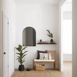 Outlet Bouclair Black Arched Mirror