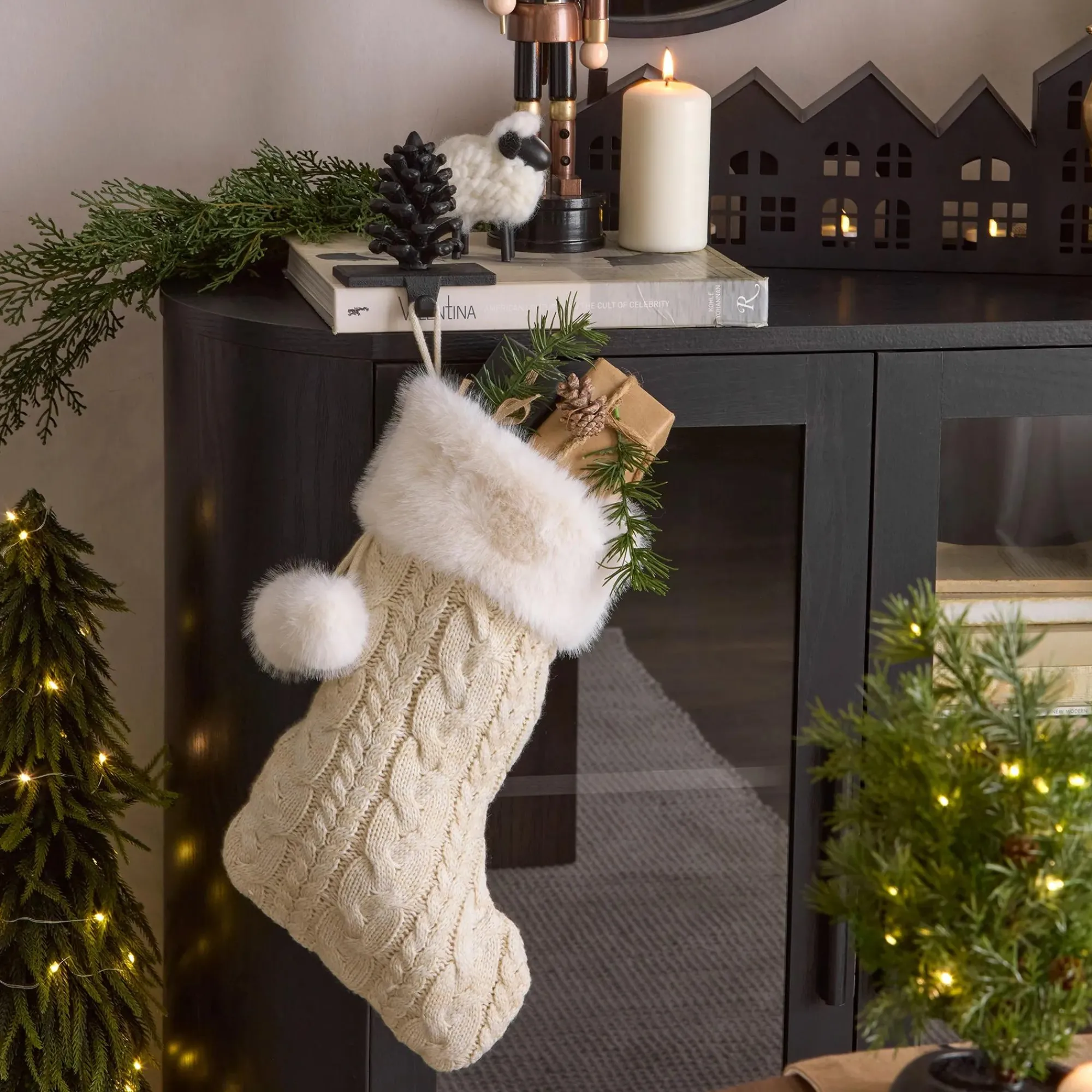 Online Bouclair Black Buffet with Glass Doors