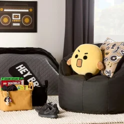 Bouclair Black Canvas Bean Bag