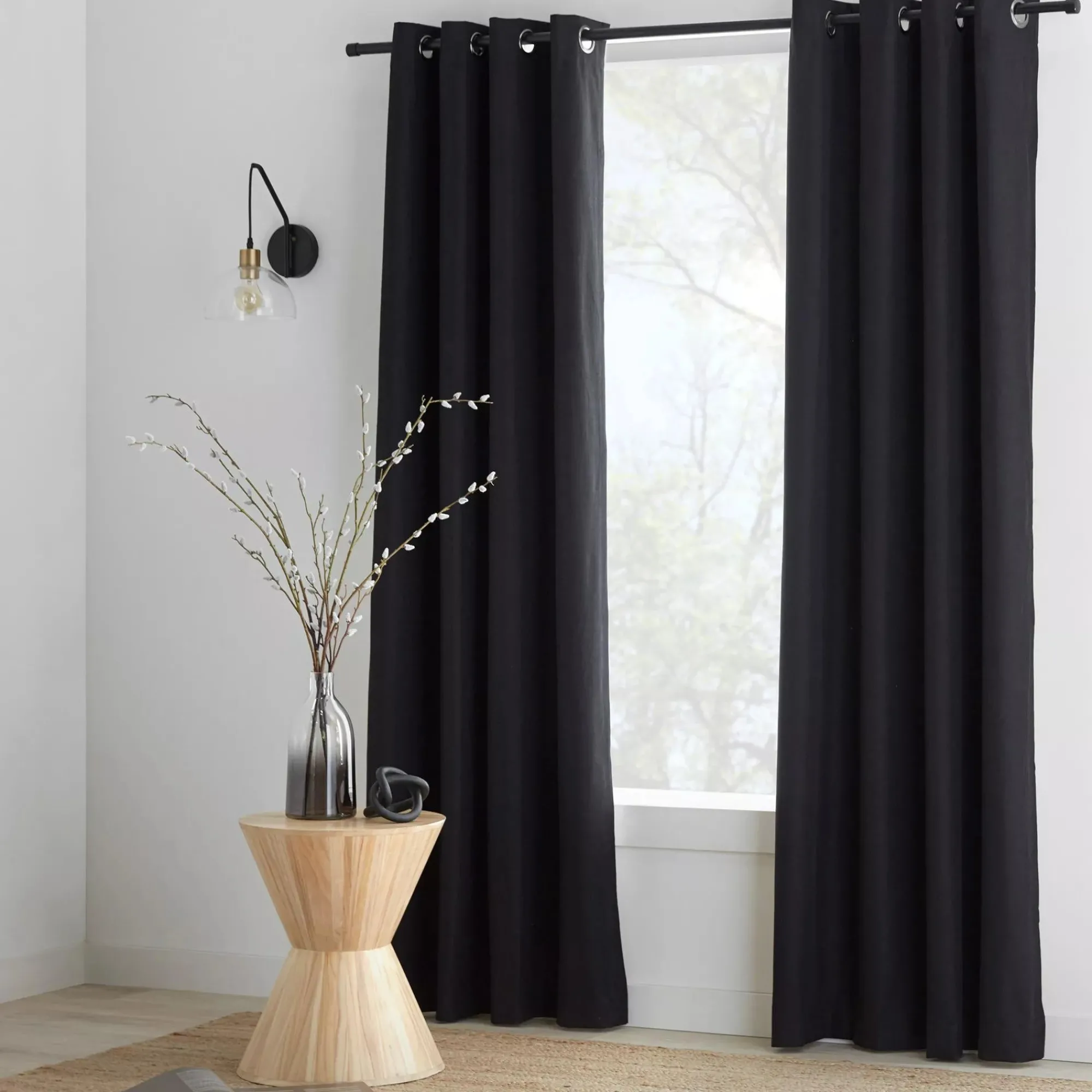 Outlet Bouclair Black Chita Blackout Curtain