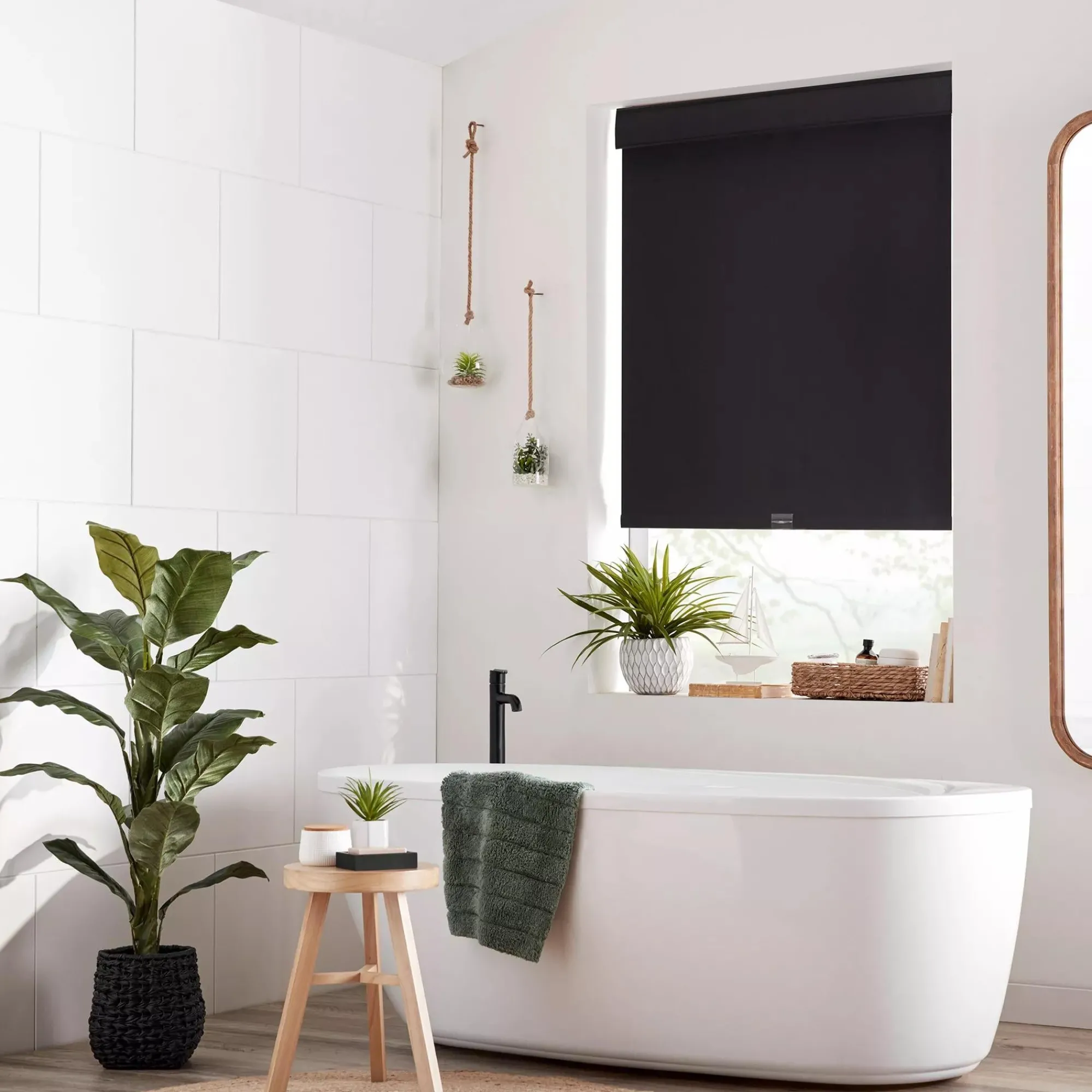 Hot Bouclair Black Chita Cordless Blackout Roller Shade