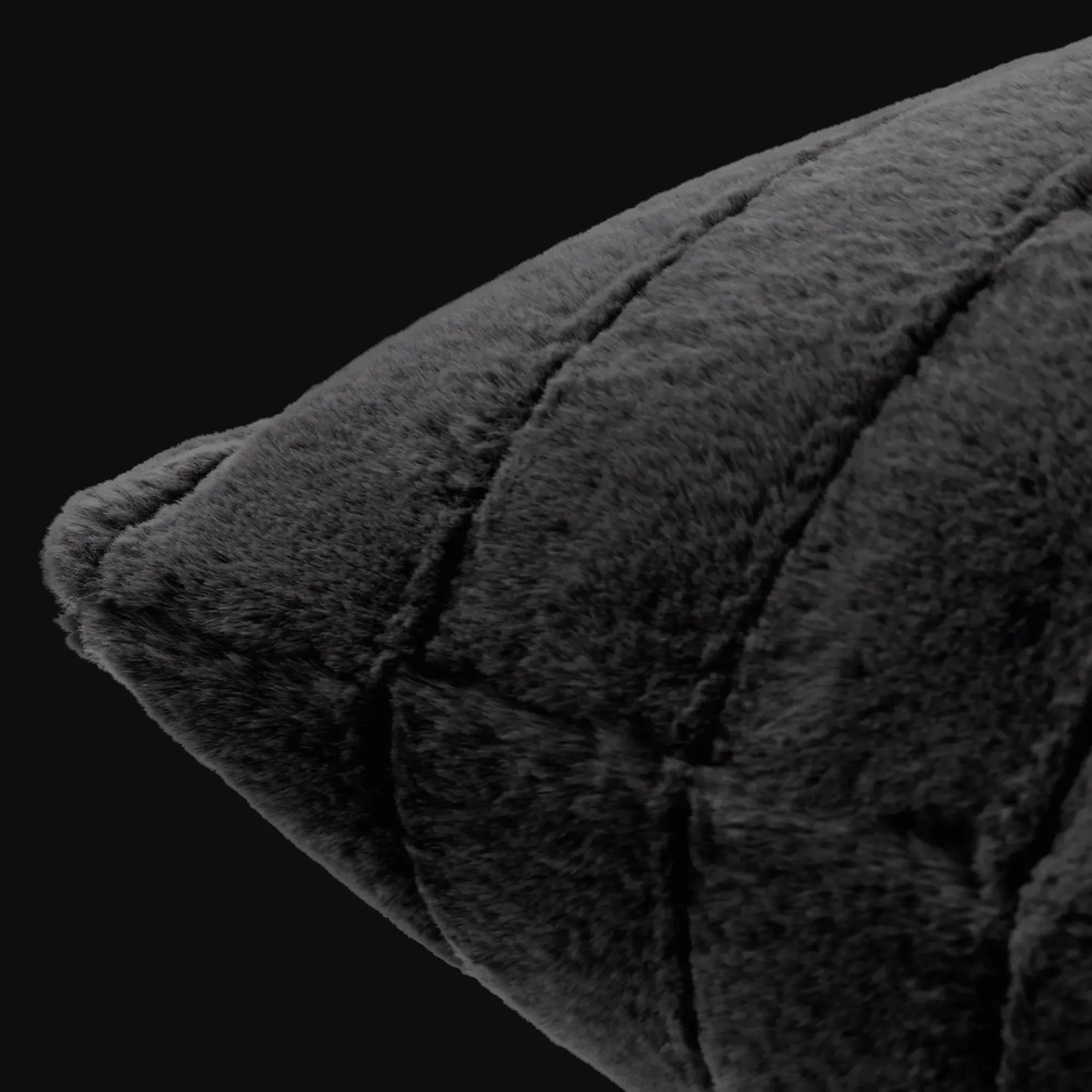 Best Bouclair Black Cougar Faux Fur Throw Pillow