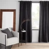 Bouclair Black Dayni Blackout Back-Tab Curtain