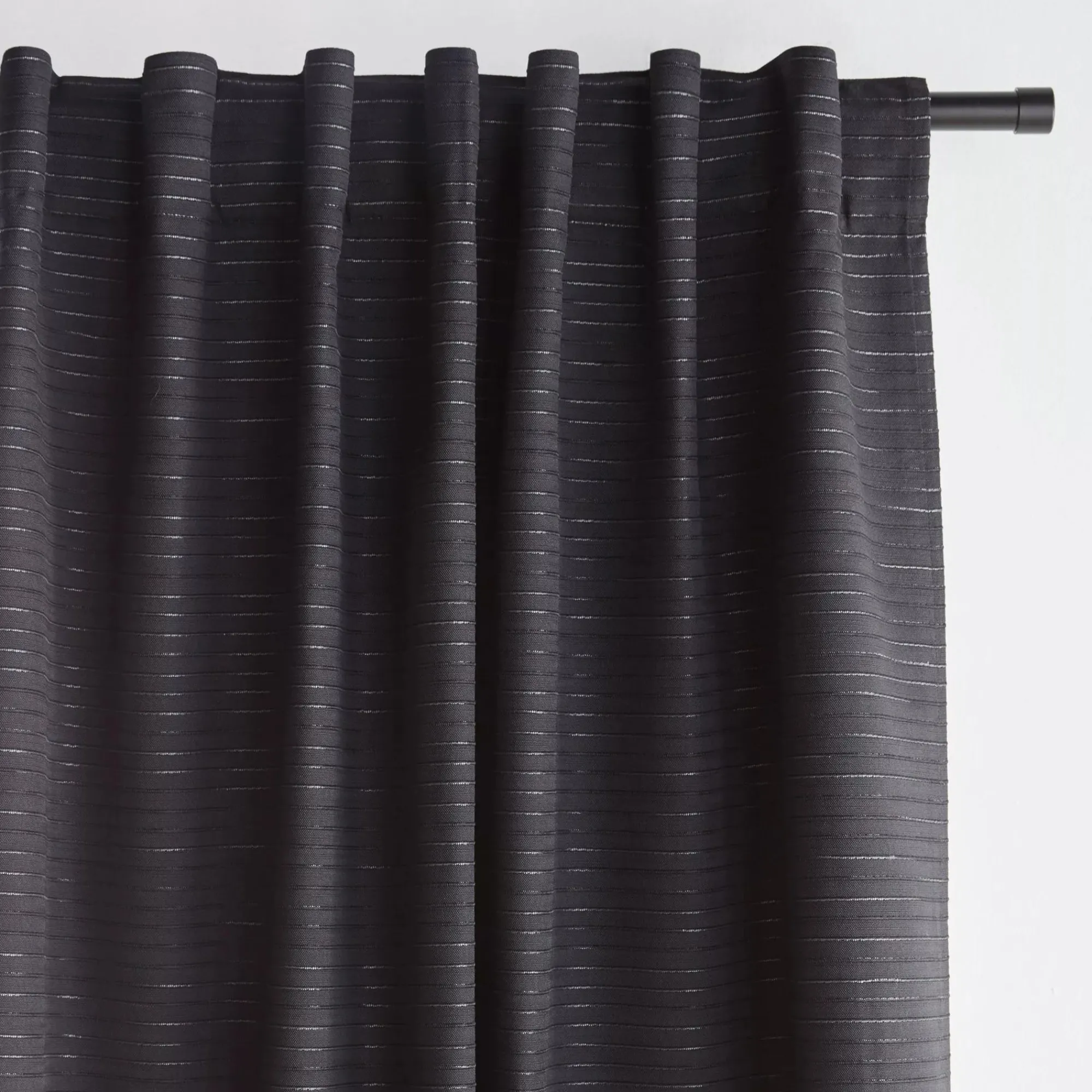 Bouclair Black Dayni Blackout Back-Tab Curtain