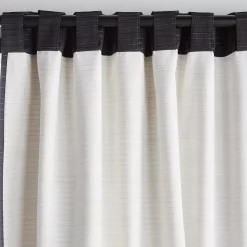 Bouclair Black Dayni Blackout Back-Tab Curtain