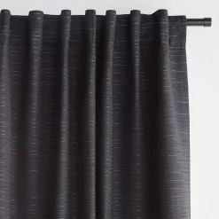 Bouclair Black Dayni Blackout Back-Tab Curtain