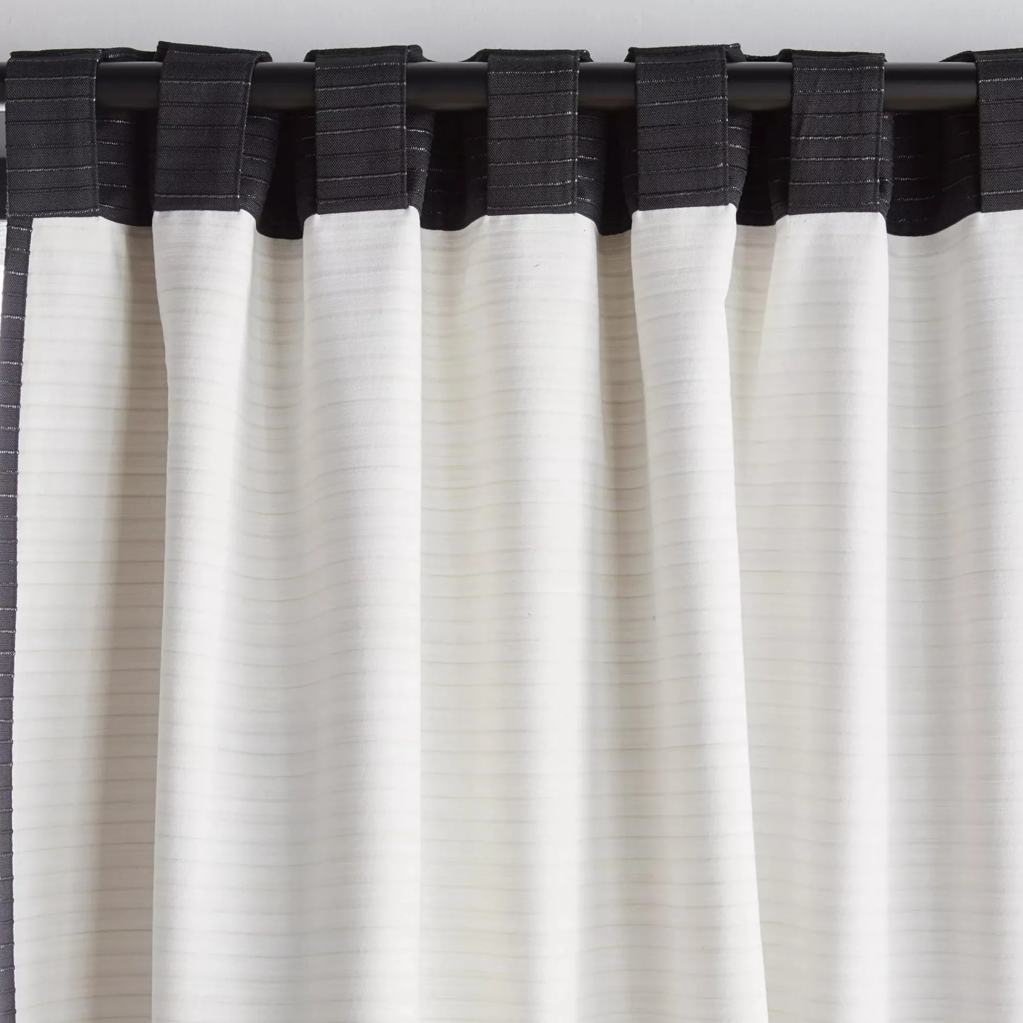 Bouclair Black Dayni Blackout Back-Tab Curtain