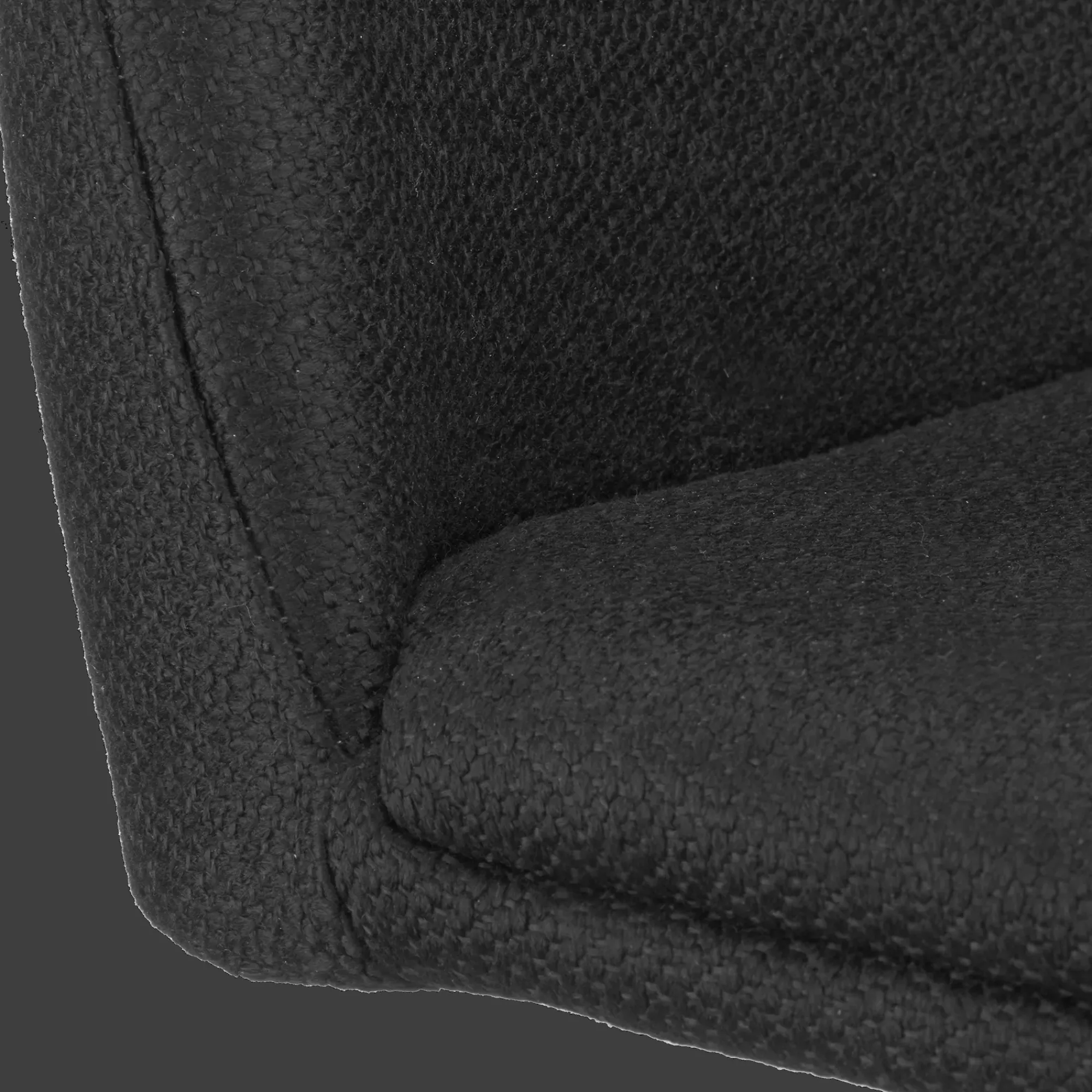 Outlet Bouclair Black Fabric and Metal Adjustable Bar Stool