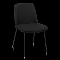 Bouclair Black Fabric and Metal Dining Chair