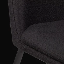 Bouclair Black Fabric and Metal Dining Chair