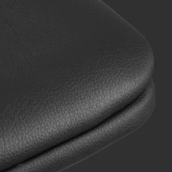 Hot Bouclair Black Faux Leather and Metal Bar Stool