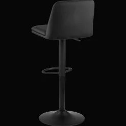 Hot Bouclair Black Faux Leather and Metal Bar Stool