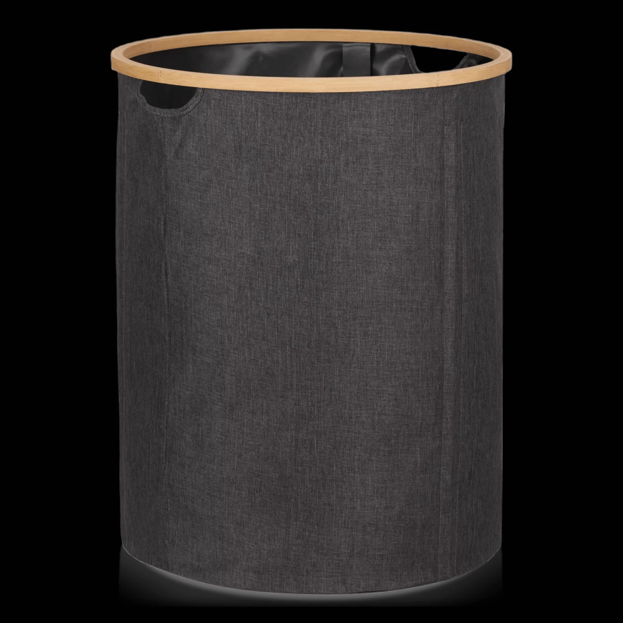 Online Bouclair Black Hamper with Bamboo Ring