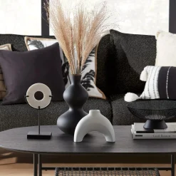 Outlet Bouclair Black Hourglass Bubble Vase