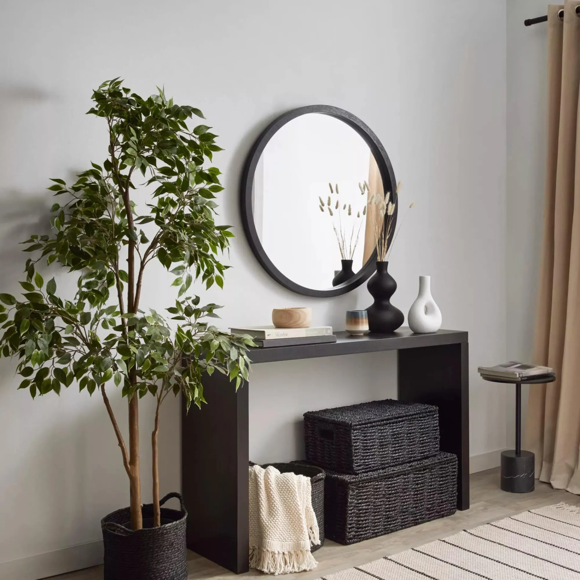 Outlet Bouclair Black Hourglass Bubble Vase