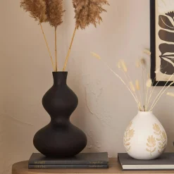 Outlet Bouclair Black Hourglass Bubble Vase